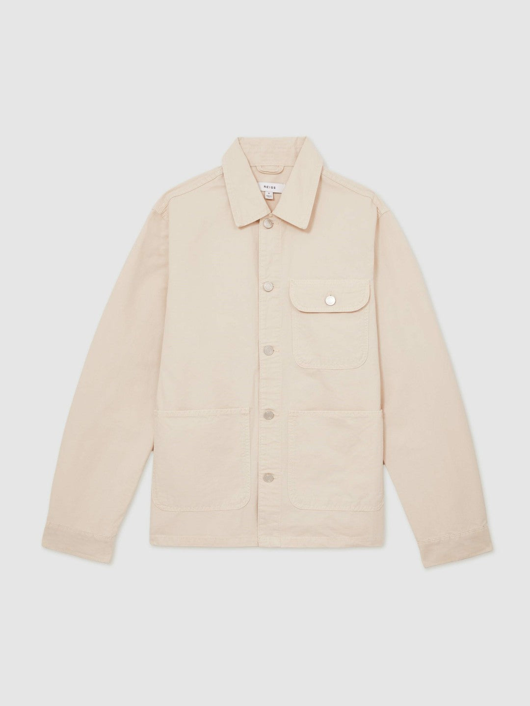 Reiss | Cotton Worker Jacket in Stone