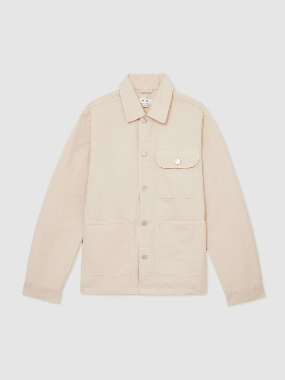 Reiss | Cotton Worker Jacket in Stone