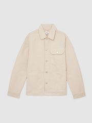 Reiss | Cotton Worker Jacket in Stone