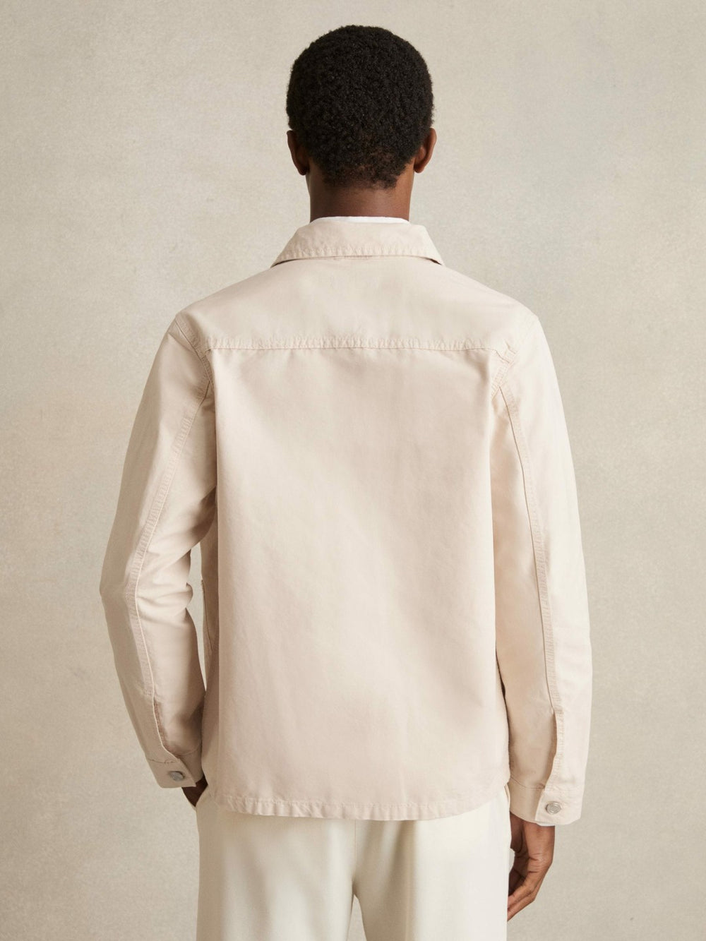 Reiss | Cotton Worker Jacket in Stone
