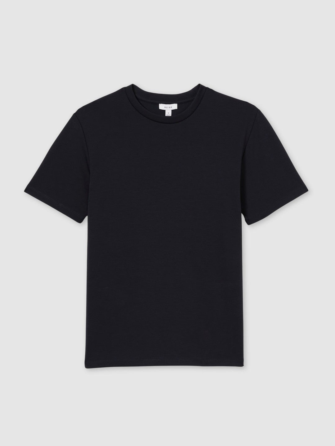 Reiss | Interlock Jersey Crew Neck T-Shirt in Navy Blue