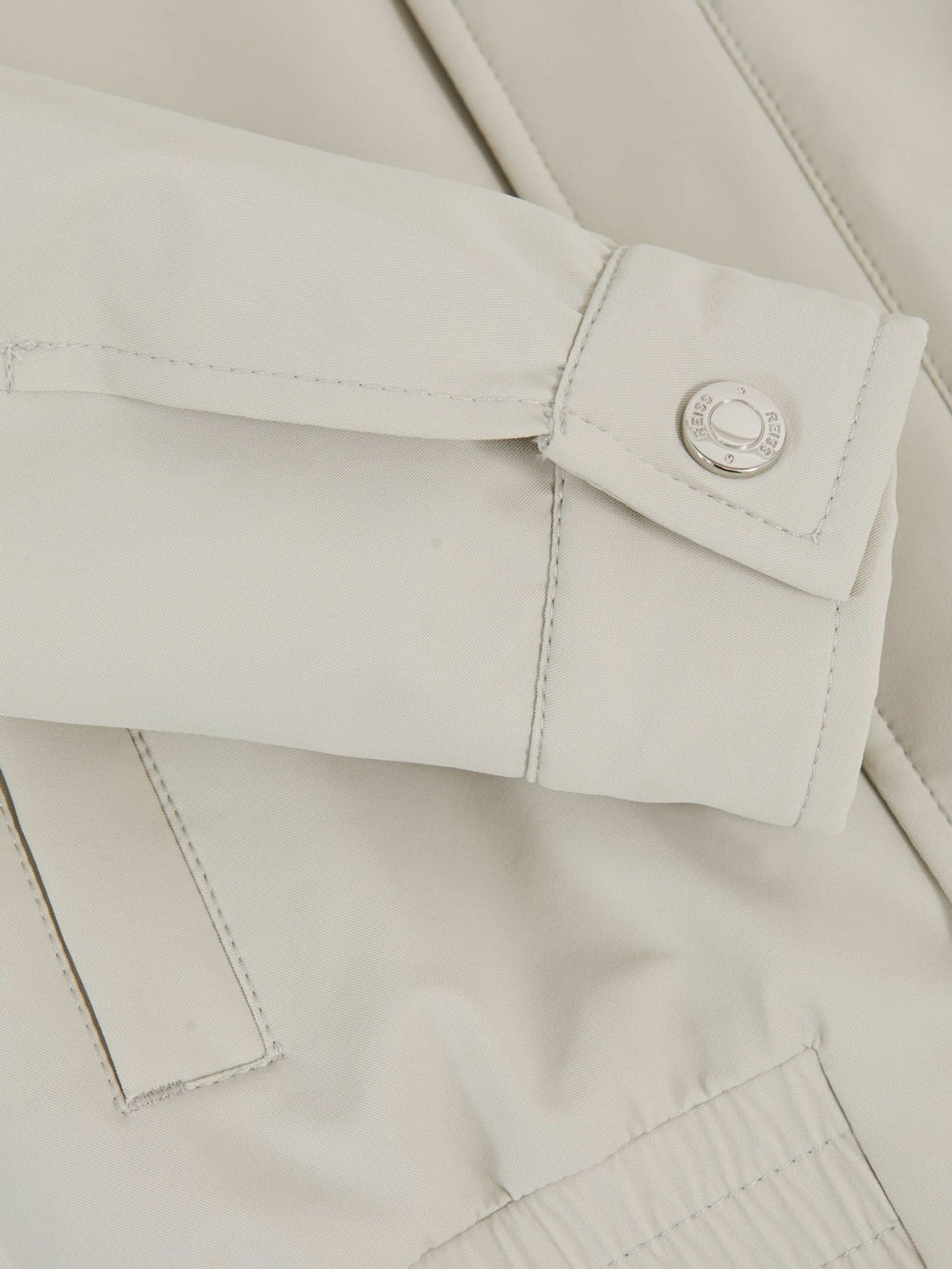Reiss | Zip-Through Harrington Jacket in Stone