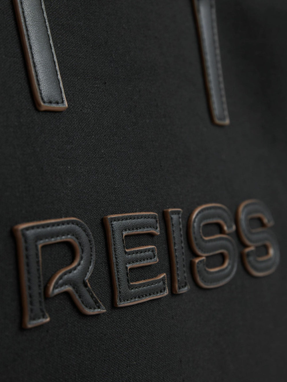 Reiss | Canvas Logo Tote Bag in Black