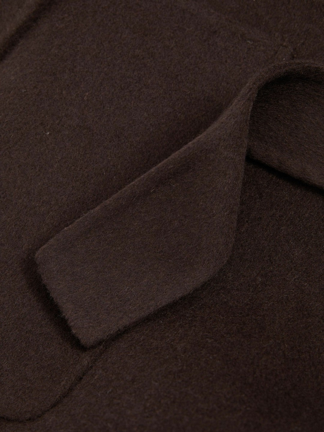 Reiss | Petite Wool Blend Double Breasted Blindseam Coat in Chocolate
