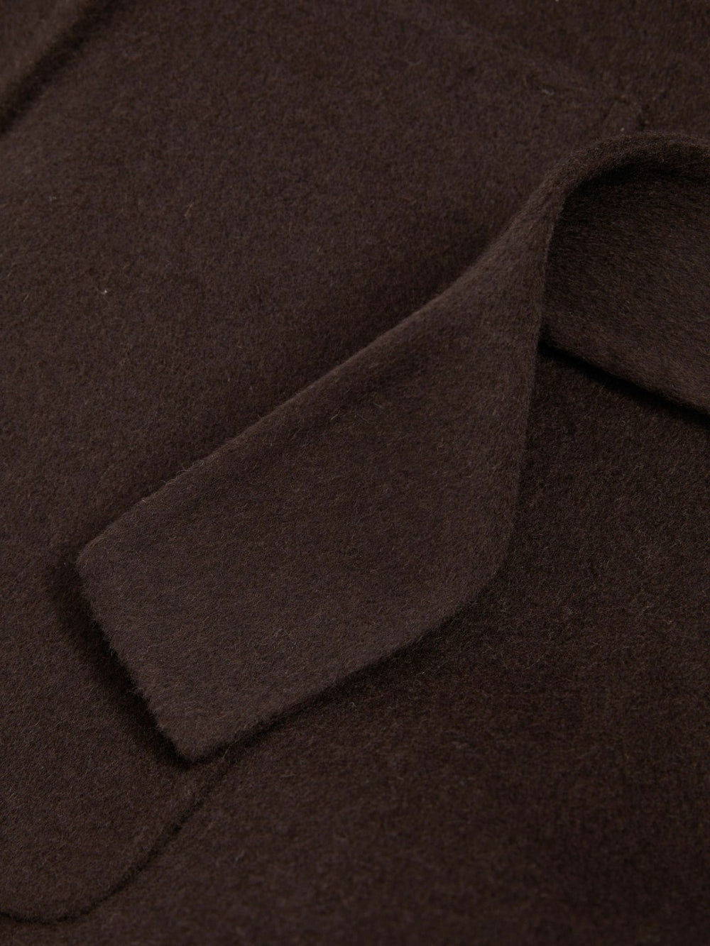 Reiss | Wool Blend Double Breasted Blindseam Coat in Chocolate