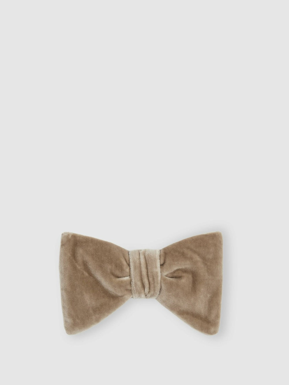 Reiss | Velvet Bow Tie in Taupe Brown