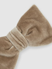Reiss | Velvet Bow Tie in Taupe Brown