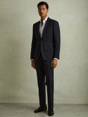 Reiss | Leather Brogue Detail Lace-Up Shoes in Black