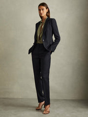 Reiss | Textured Single Breasted Suit Blazer in Navy