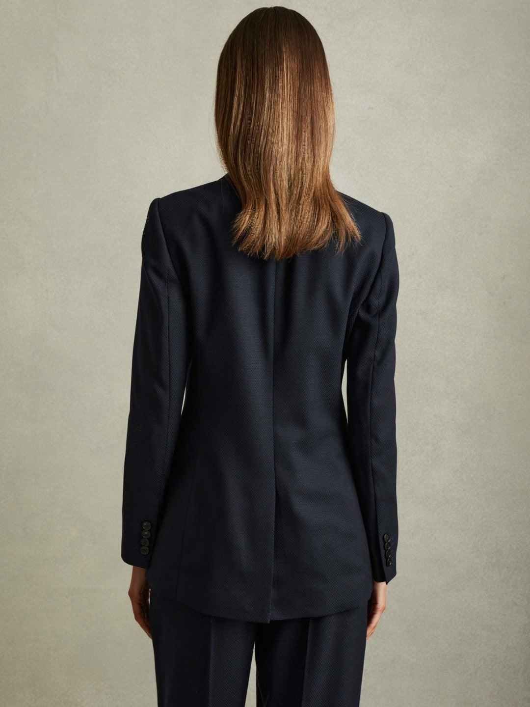 Reiss | Textured Single Breasted Suit Blazer in Navy