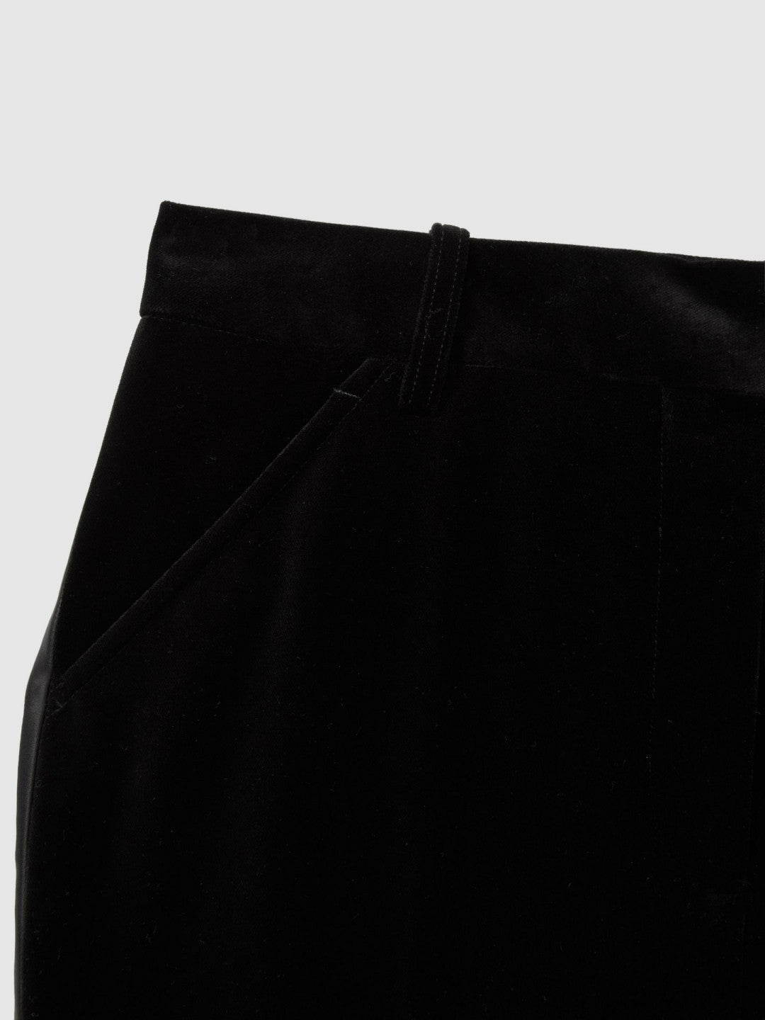 Reiss | Velvet Flared Suit Trousers in Black