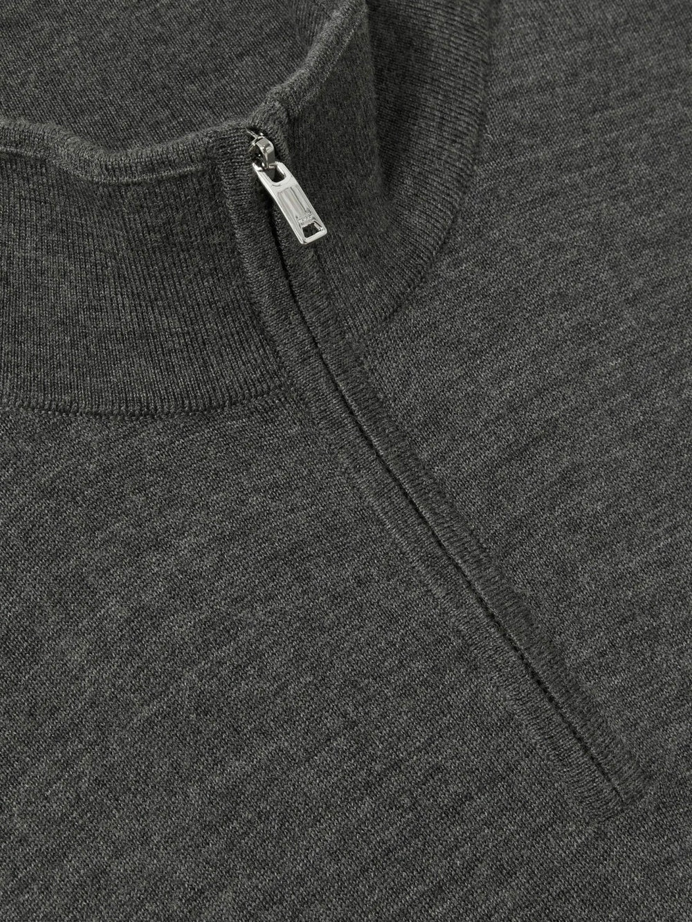 Reiss | Merino Wool Half-Zip Jumper in Derby Grey Marl