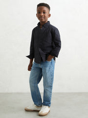 Reiss | 9-13 yrs Button Down Oxford Shirt in Navy