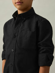 Reiss | 3-9 yrs Button Down Oxford Shirt in Black