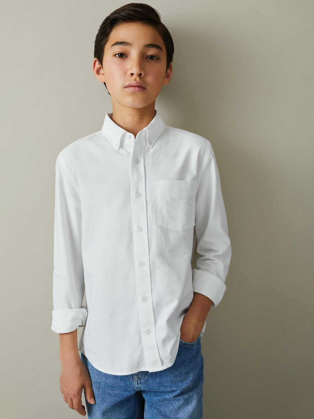 Reiss | 9-13 yrs Button Down Oxford Shirt in White