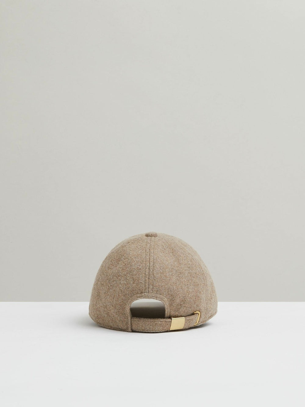Reiss | Wool Blend Flannel Baseball Cap in Taupe