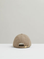 Reiss | Wool Blend Flannel Baseball Cap in Taupe