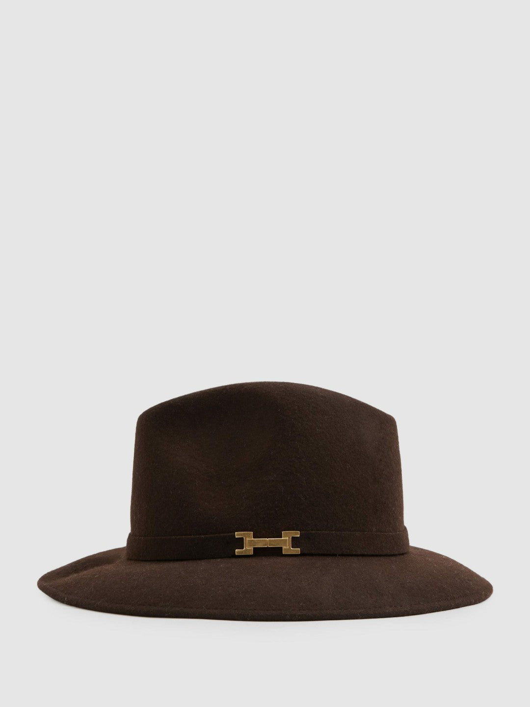 Reiss | Wool Fedora in Chocolate