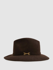 Reiss | Wool Fedora in Chocolate