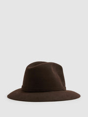 Reiss | Wool Fedora in Chocolate