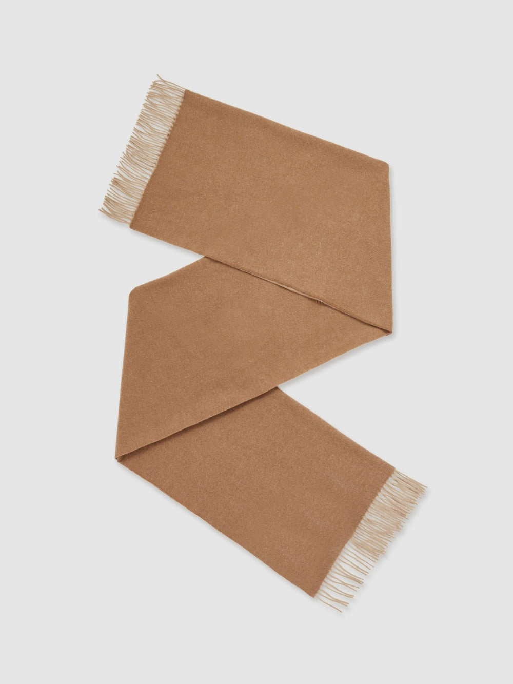 Reiss | Wool-Cashmere Scarf in Biscuit