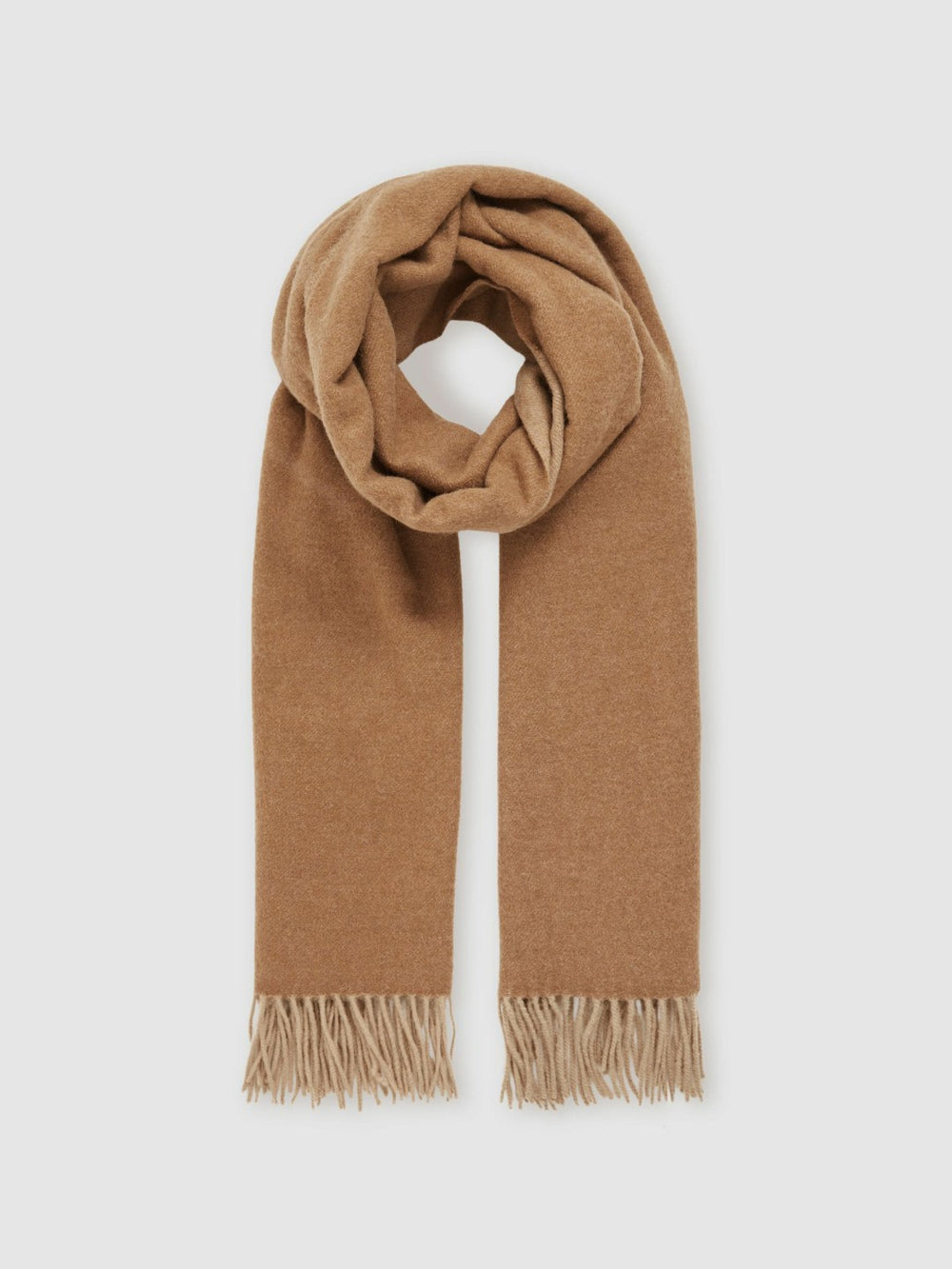 Reiss | Wool-Cashmere Scarf in Biscuit