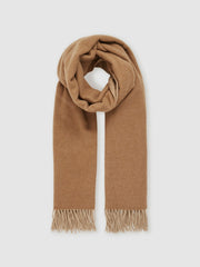 Reiss | Wool-Cashmere Scarf in Biscuit