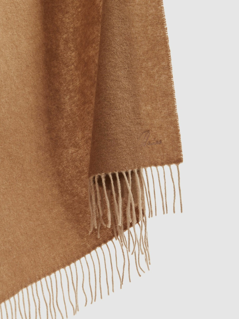 Reiss | Wool-Cashmere Scarf in Biscuit