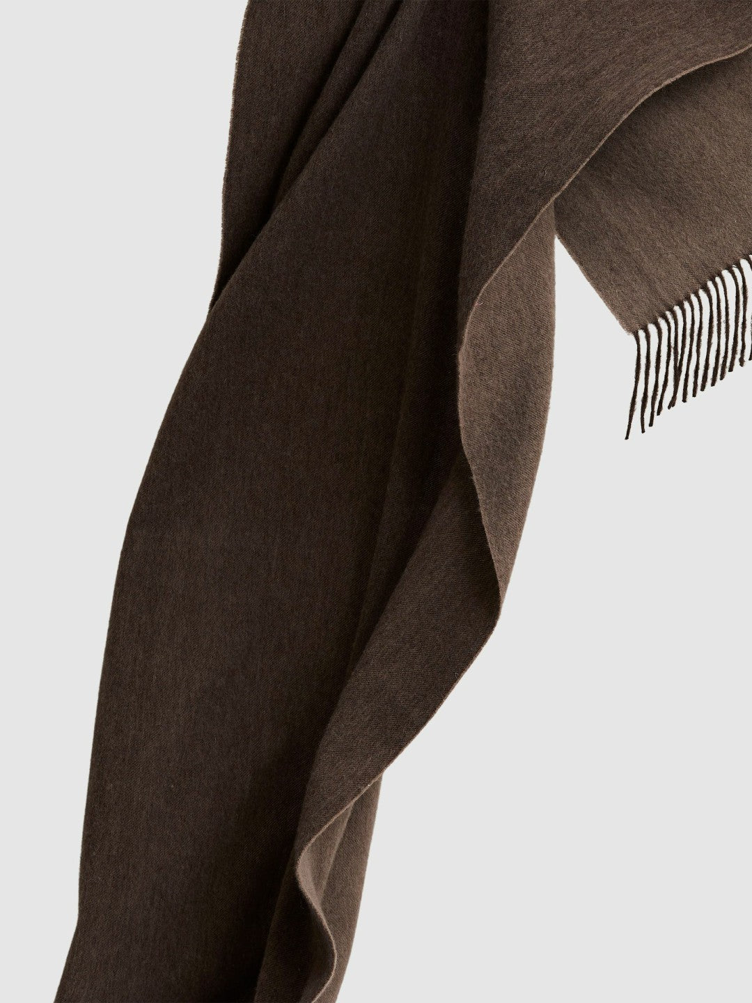 Reiss | Wool-Cashmere Scarf in Chocolate