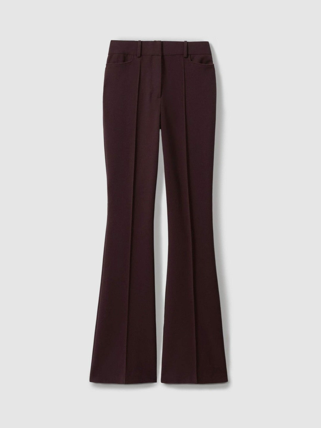 Reiss | Petite Flared Suit Trousers in Berry