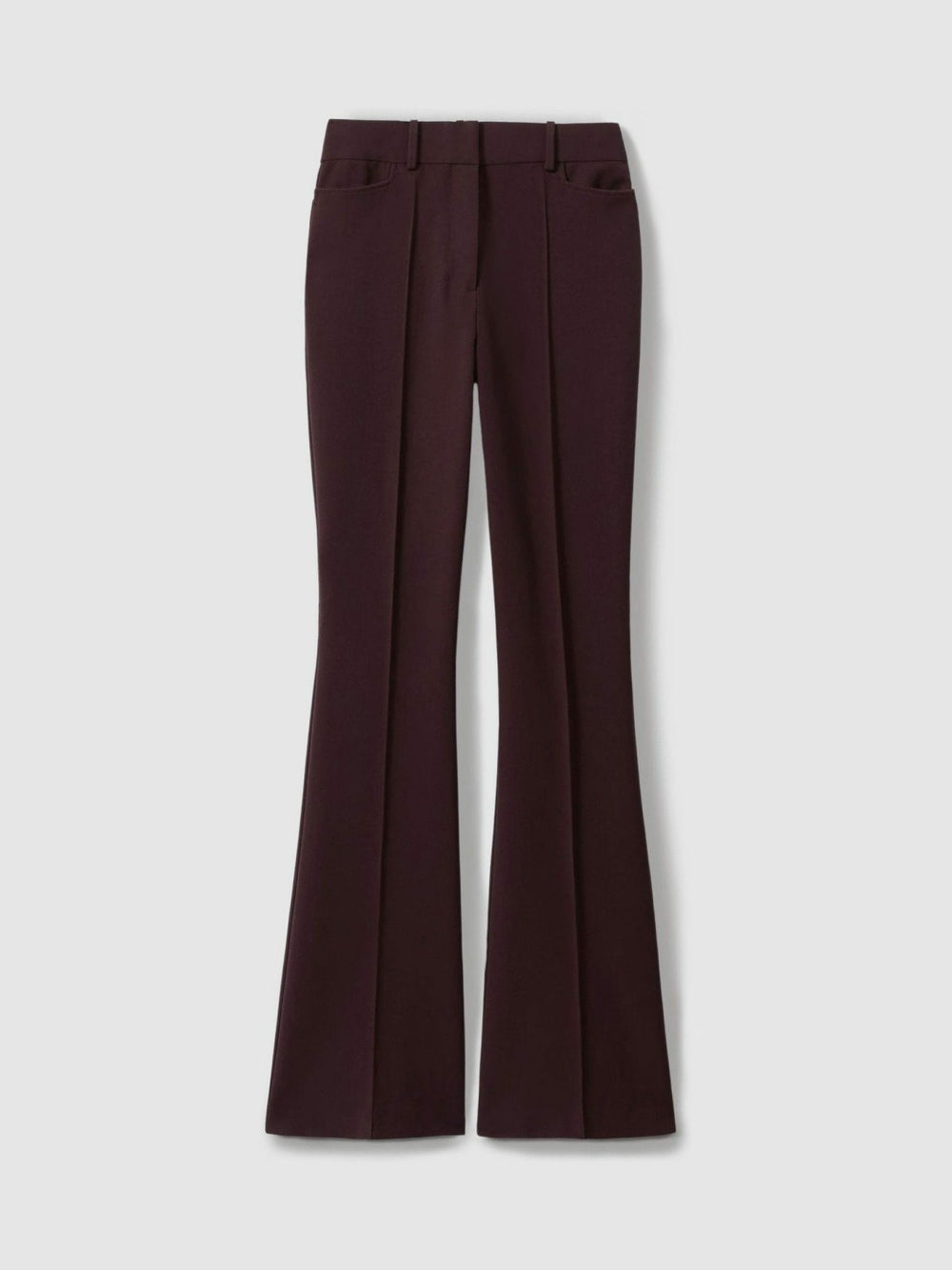 Reiss | Petite Flared Suit Trousers in Berry