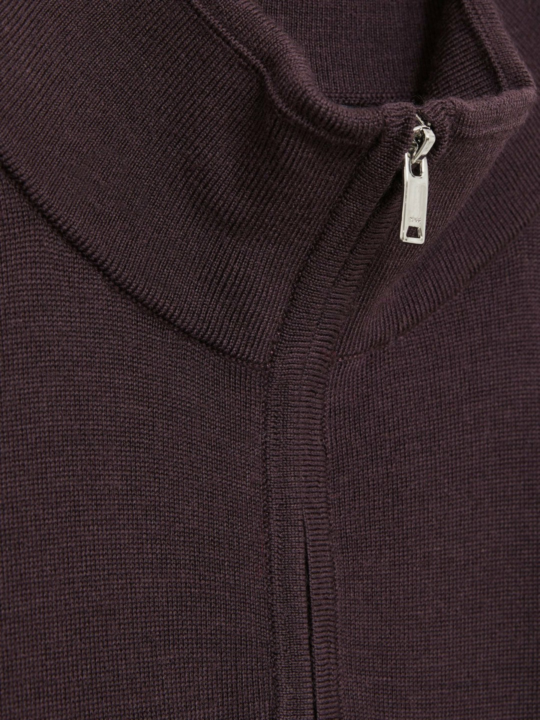 Reiss | Merino Wool Half-Zip Jumper in Dark Bordeaux