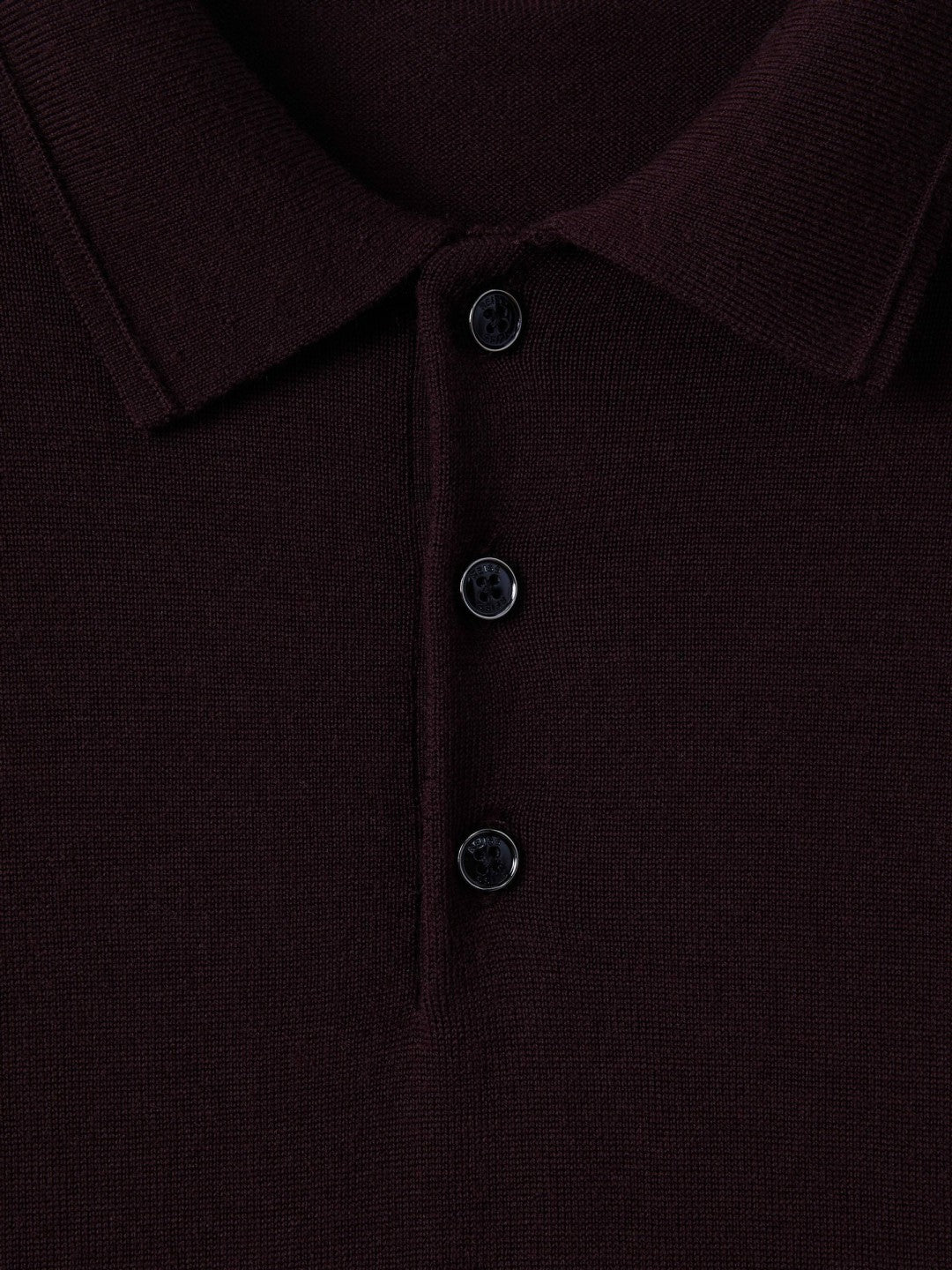 Reiss | Merino Wool Polo Shirt in Dark Bordeaux