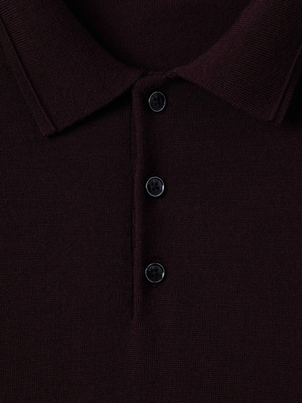 Reiss | Merino Wool Polo Shirt in Dark Bordeaux