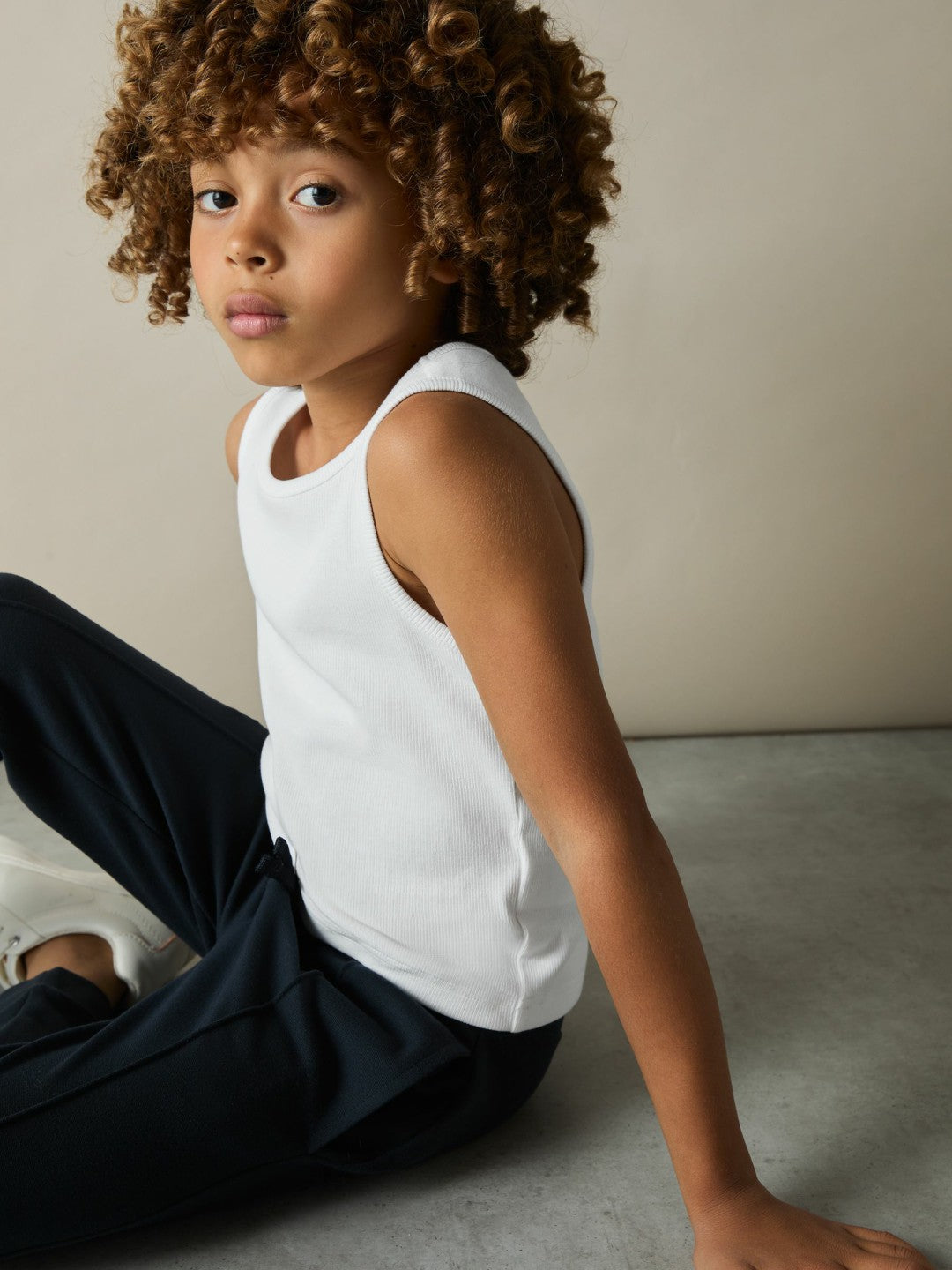 Reiss | 3-9 yrs Cotton Stretch Ribbed Vest 3 Pack in White