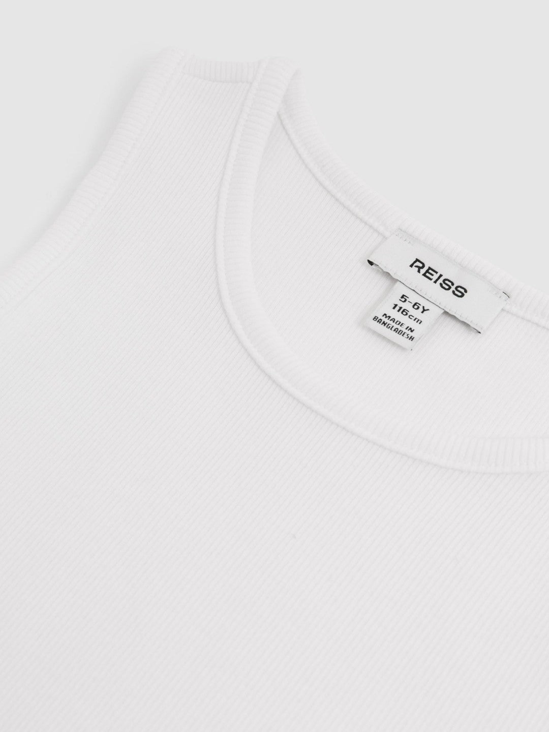 Reiss | 9-13 yrs Cotton Stretch Ribbed Vest 3 Pack in White