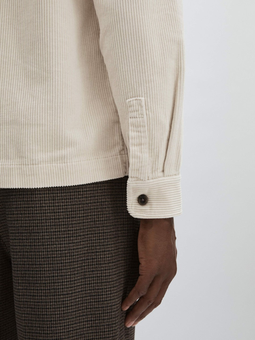 Reiss | Les Deux Cotton Corduroy Overshirt in Ivory