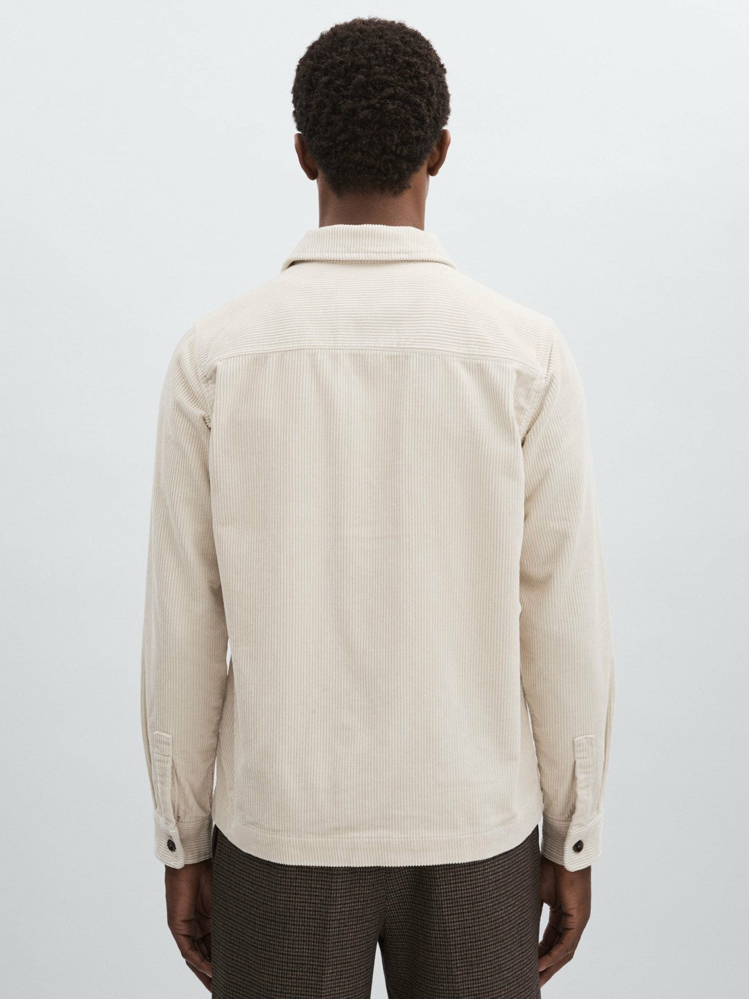 Reiss | Les Deux Cotton Corduroy Overshirt in Ivory
