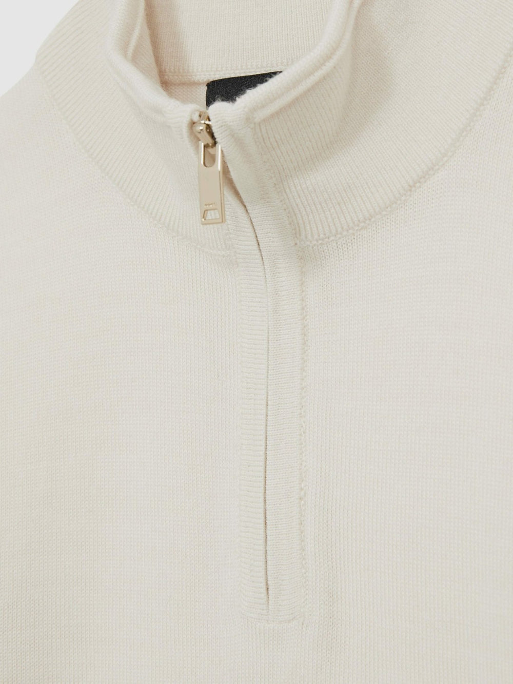 Reiss | 3-9 yrs Merino Wool Half-Zip Funnel Neck Jumper in Snow