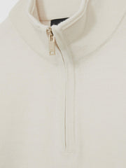 Reiss | 3-9 yrs Merino Wool Half-Zip Funnel Neck Jumper in Snow