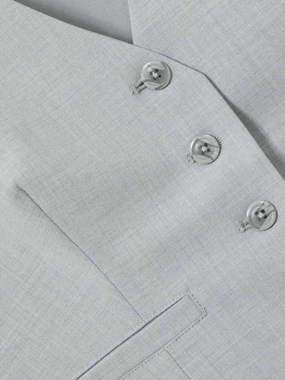 Reiss | Good American Sharkskin Suit Waistcoat in Heather Grey