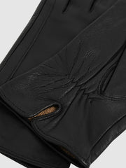 Reiss | Leather Gloves in Black