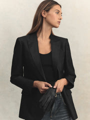 Reiss | Leather Gloves in Black