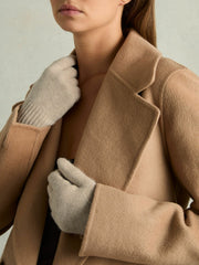Reiss | Wool Blend Tipped Gloves in Taupe