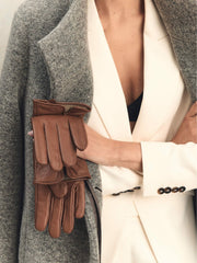 Reiss | Leather Gloves in Tan