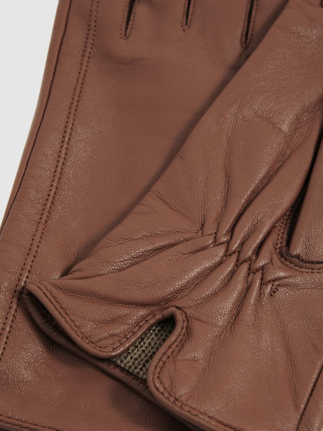 Reiss | Leather Gloves in Tan