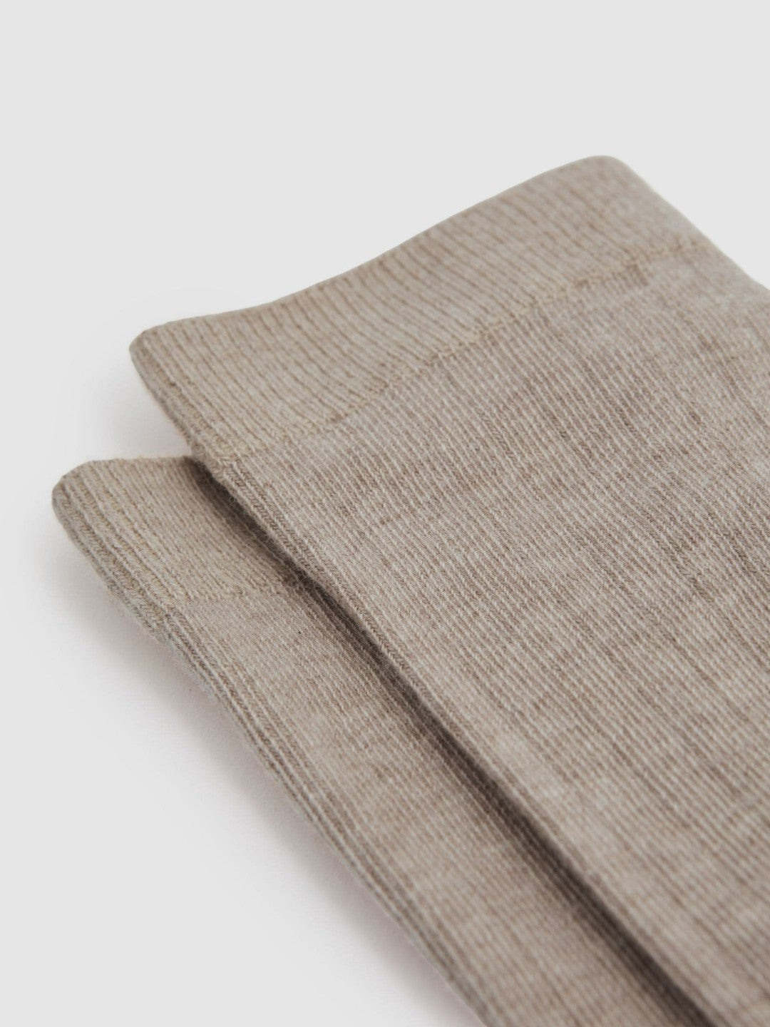 Reiss | Cotton Blend Ribbed Loafer Socks in Neutral
