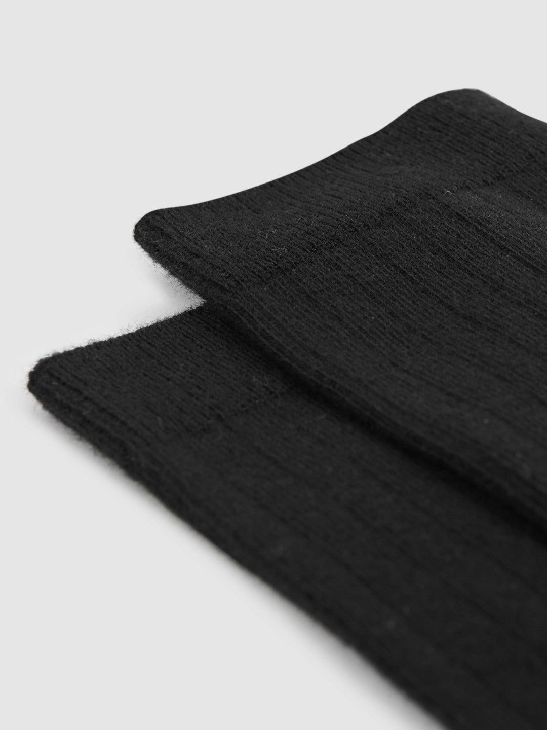 Reiss | Cotton Blend Ribbed Loafer Socks in Black
