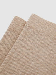 Reiss | Cotton Blend Ribbed Loafer Socks in Oatmeal