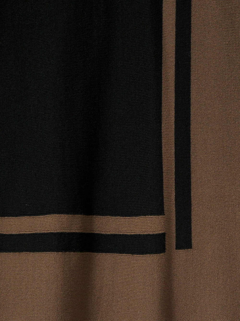 Reiss | Colourblock Roll Neck Split Hem Jumper in Black/Mink